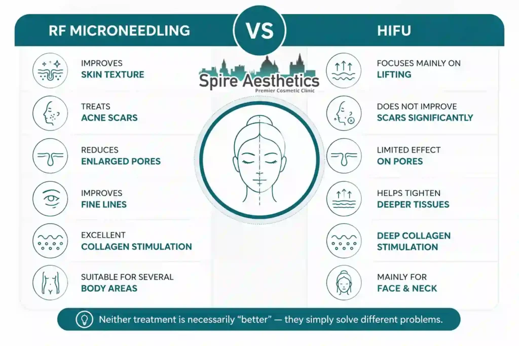 RF Microneedling vs HIFU: Which Treatment Gives Better Results Diss?